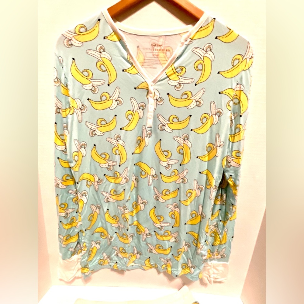 Little Sleepies Bananas Women’s Jogger Pajama Set size Small Long Sleeve - Picture 4 of 9